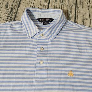 Brooks Brothers Blue and White Striped Polo Shirt